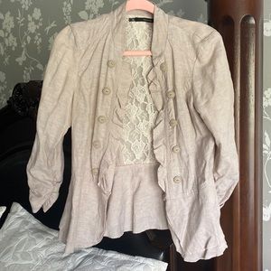 Tan blazer size large Maurice